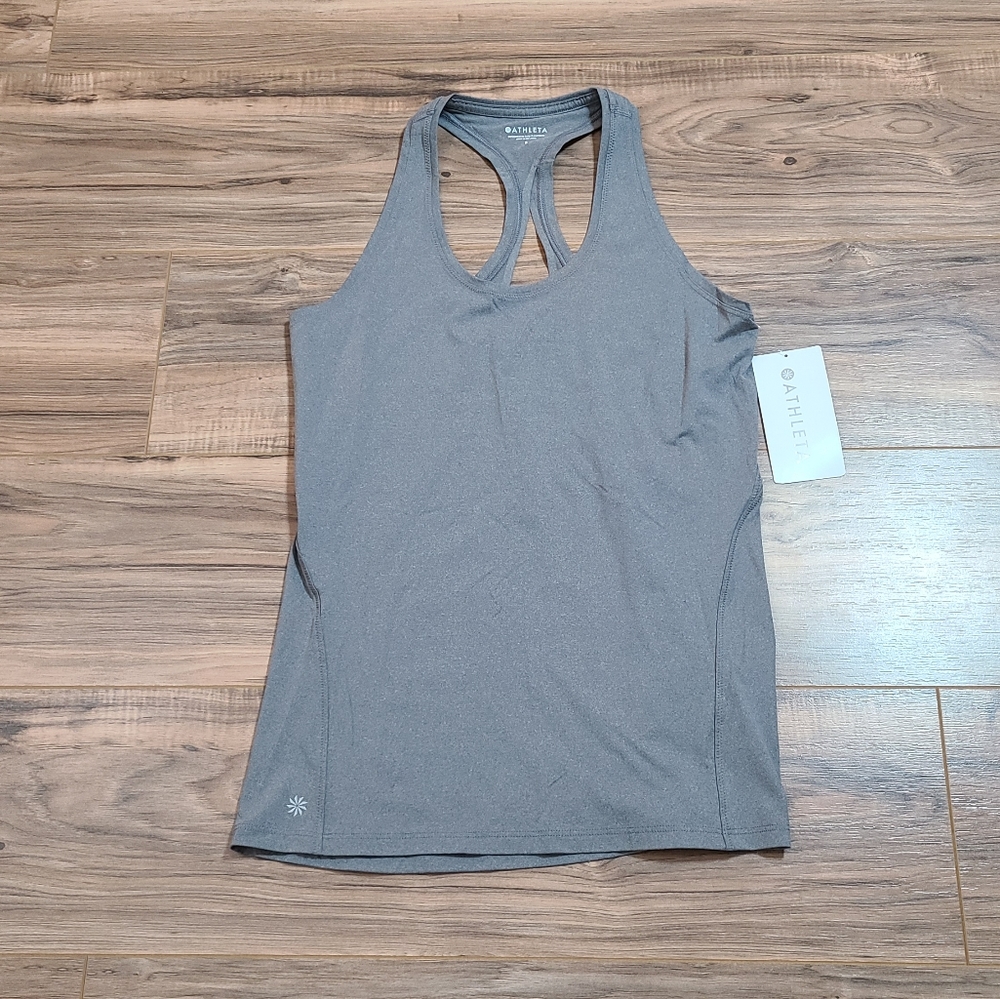 Athleta Heather Keyhole Racer Back Tank Top